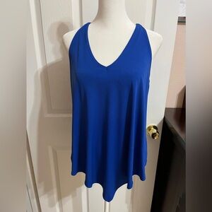 💚 Top Fashion New York Royal blue sleeveless V-neck tank top